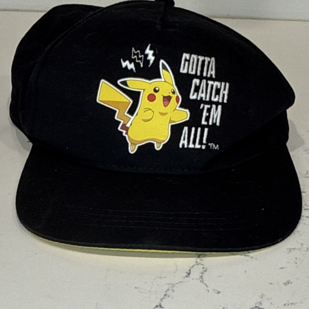 Pokémon‎ Pikachu Black & Yellow Hat 2022 Animation Video Games